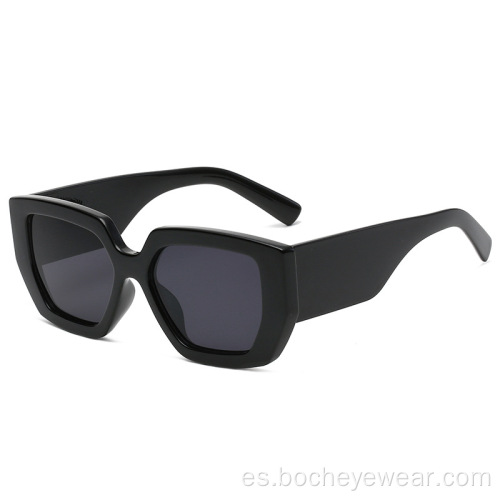 Caja retro de moda Gafas de sol Gafas de sol de pierna ancha de moda para mujer Gafas de sol polígono de tiro en la calle roja neta para hombre s21183